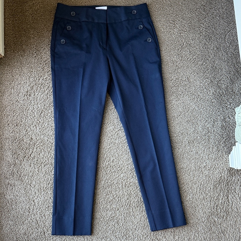 Navy Blue Ankle Trousers
